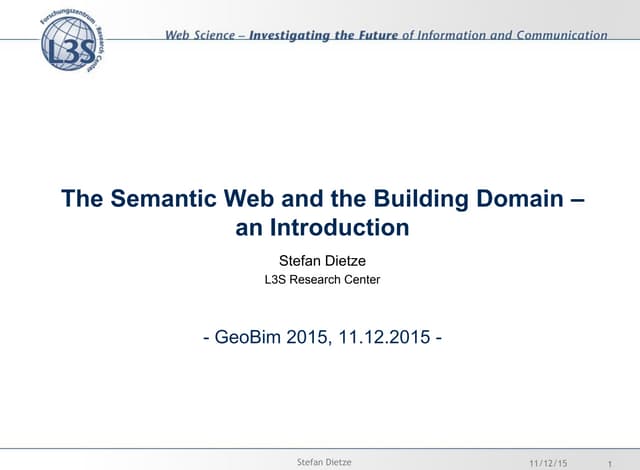 Linked Data for Architecture, Engineering and Construction (AEC)
