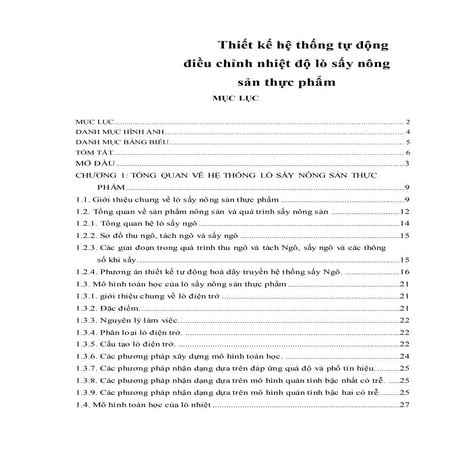 Đề tài: Hệ thống tự động điều chỉnh nhiệt độ lò sấy nông sản