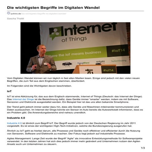 Die wichtigsten Begriffe im digitalen Wandel