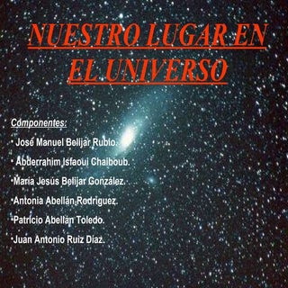 Nuestro lugar en el universo.