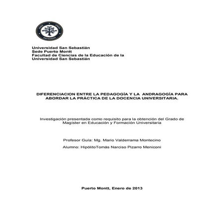 Diferenciación entre pedagogía y andragogía