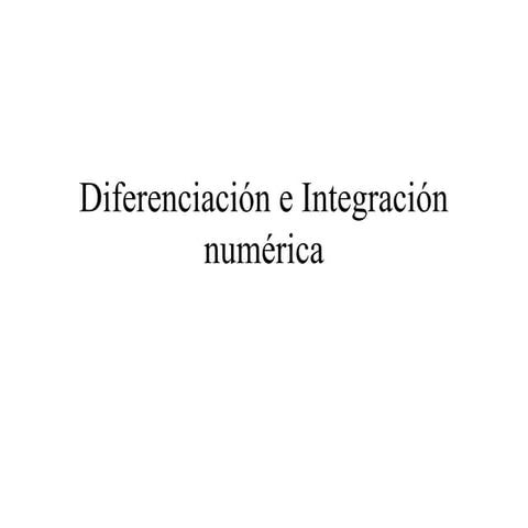 Diferenciacion integracion