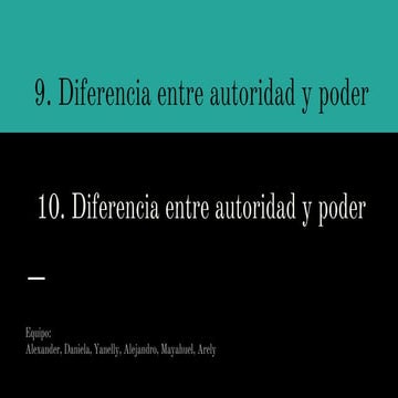 Diferencia entre autoridad y poder | PPTX