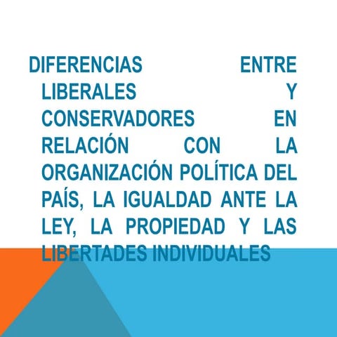 Diferencia entre liberales y conservadores | PPTX