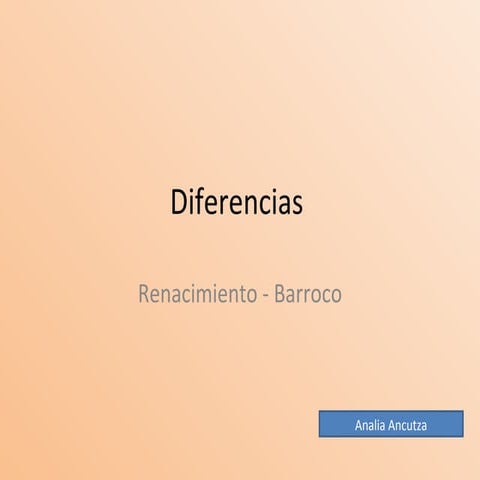 diferencias entre el barroco y el renacimiento