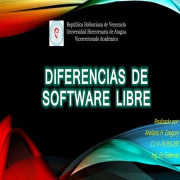 Diferencias de software libre