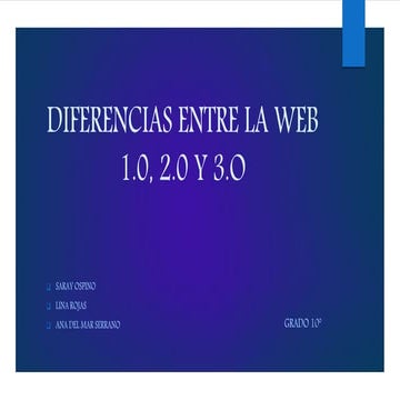 Diferencias entre la web 1