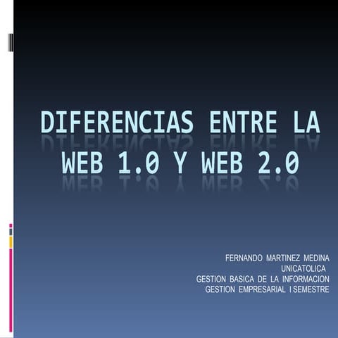 Diferencias entre la web 1 y web 2.0