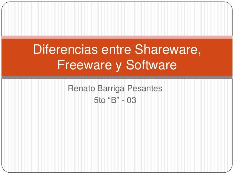 Diferencias entre shareware, freeware y software