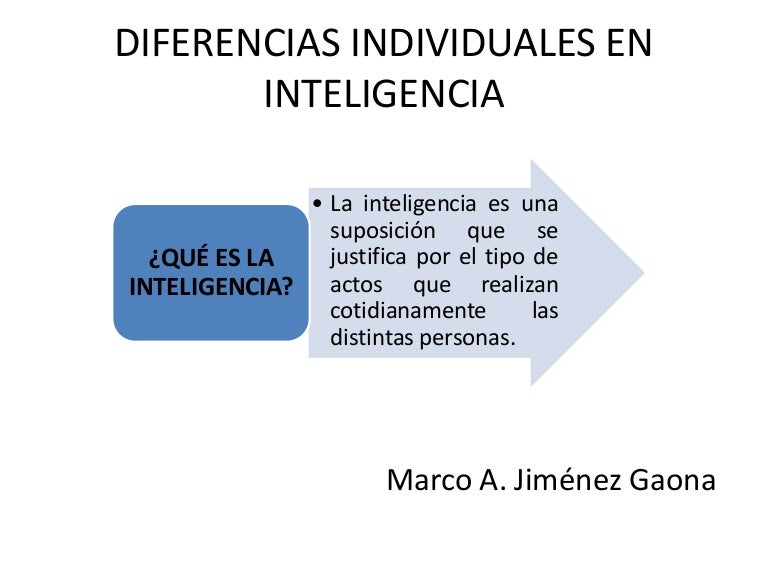 Diferencias individuales en inteligencia