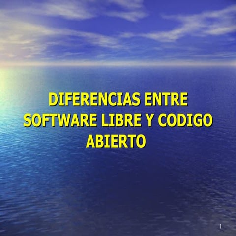 Diferencias software libre y codigo abierto | PPT
