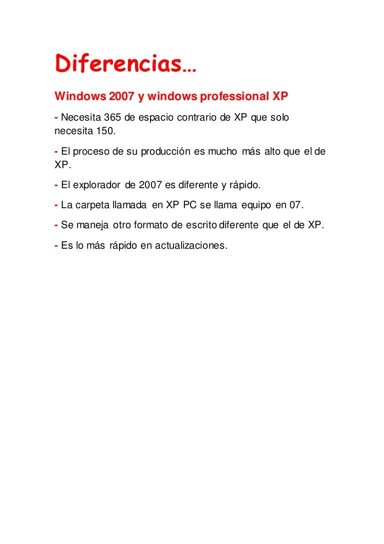 De Windows 7 A Windows 10 Diferencias windows 7 y xp