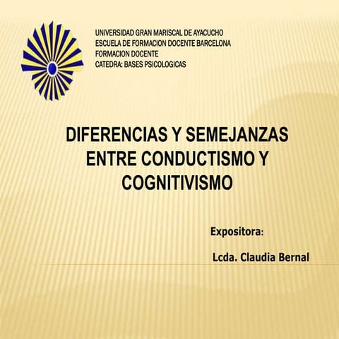 Diferencias y Semejanzas entre Conductismo y Cognitivismo