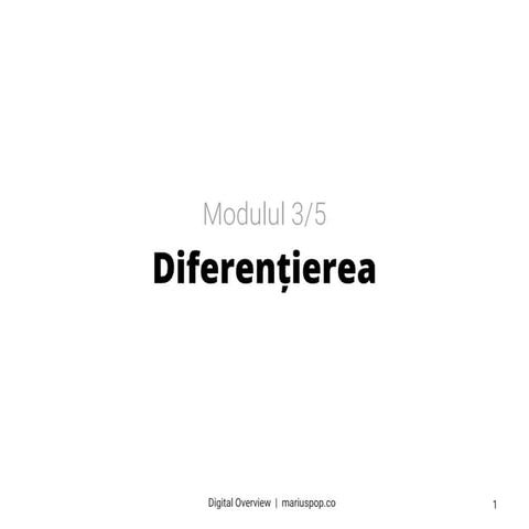 Diferențierea 