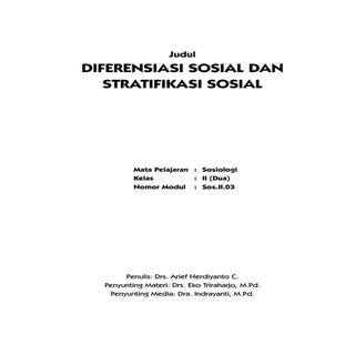 Diferensiasi sosial dan  stratifika...
