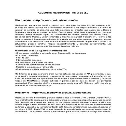 Diferentesherramientasweb2.0