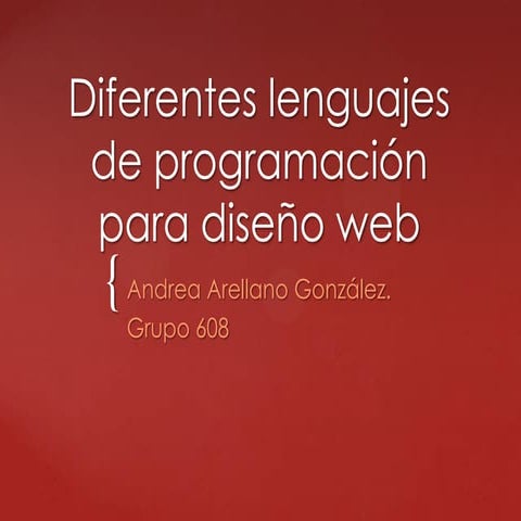 Diferentes lenguajes de programación para diseño web