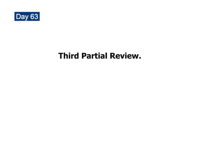 Diff Calc Third Partial review