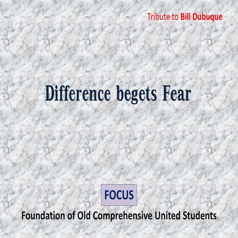 Difference begets Fear | PPTX