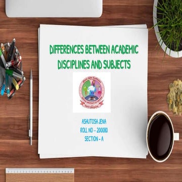 Difference between academic disciplines and subjects