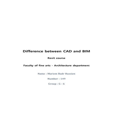 Difference between cad and bim