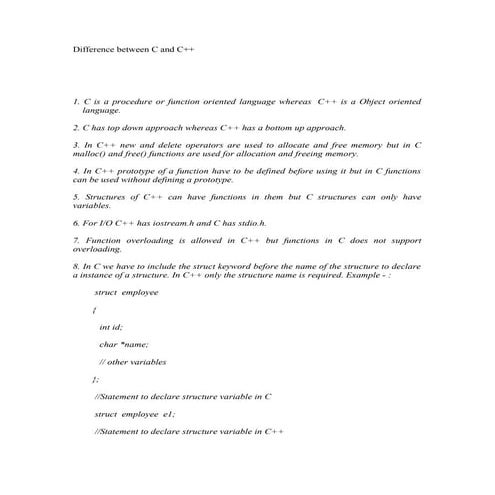 Difference between c and c | DOC