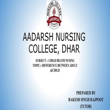 Difference between children and adult