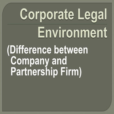 Difference between company and partnership
