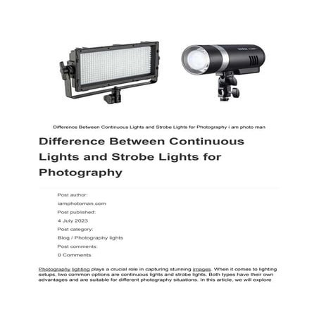 Difference Between Continuous Lights and Strobe Lights for Photography.pdf