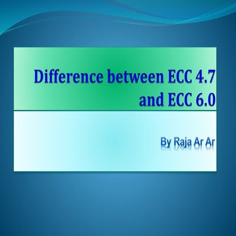 Difference between ecc 4.7 and ecc 6.0