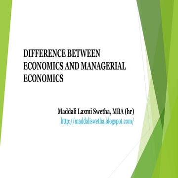 Difference between economics and managerial economics