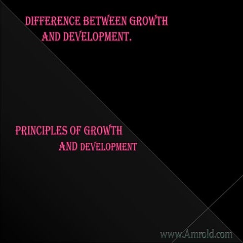 Difference between growth and development