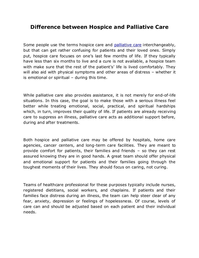 Difference Between Hospice And Palliative Care difference-between-hospice-and-palliative-care