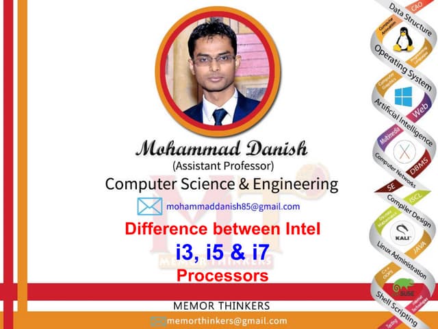 Difference between Intel i3 i5 i7