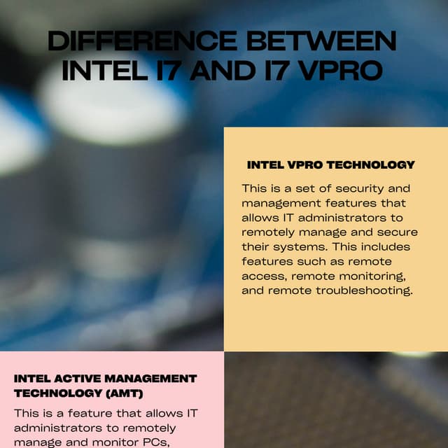 Difference Between Intel i7 and i7 vPro | PDF