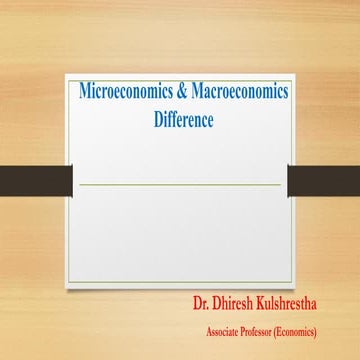 Difference between microeconomics and macroeconomics