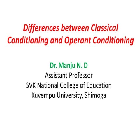 Difference Between Oc And Cc Theory Of Learning PPT Difference Between Oc And Cc Theory Of Learning PPT