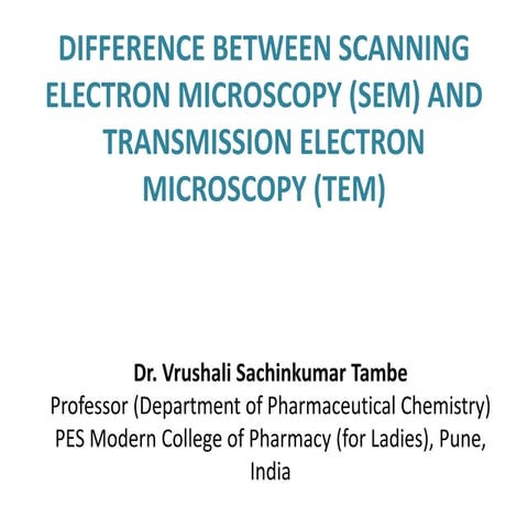 Difference between SEM and TEM