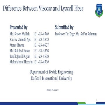 Difference between viscose and lyocell fiber