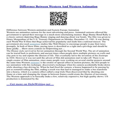 Difference Between Western And Western Animation