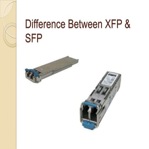 Difference Between XFP & SFP