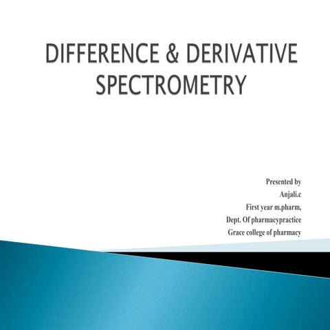 Difference & derivative spectrometry