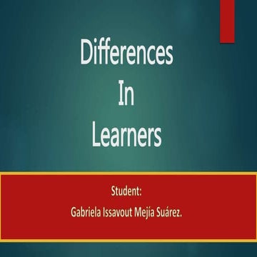 Differences in learners