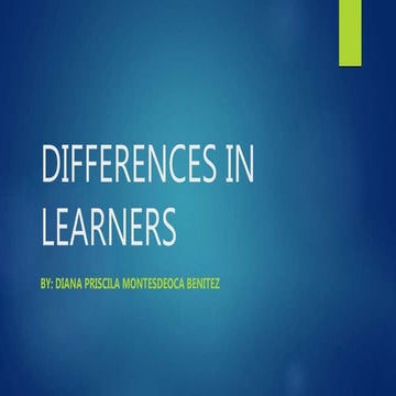Differences in learners