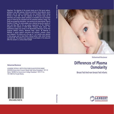 Differences of plasma osmolarity