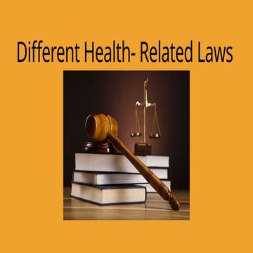 Different-Health-Related-Laws-student. pptx | PPTX