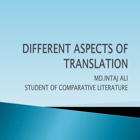 Different aspects of translation