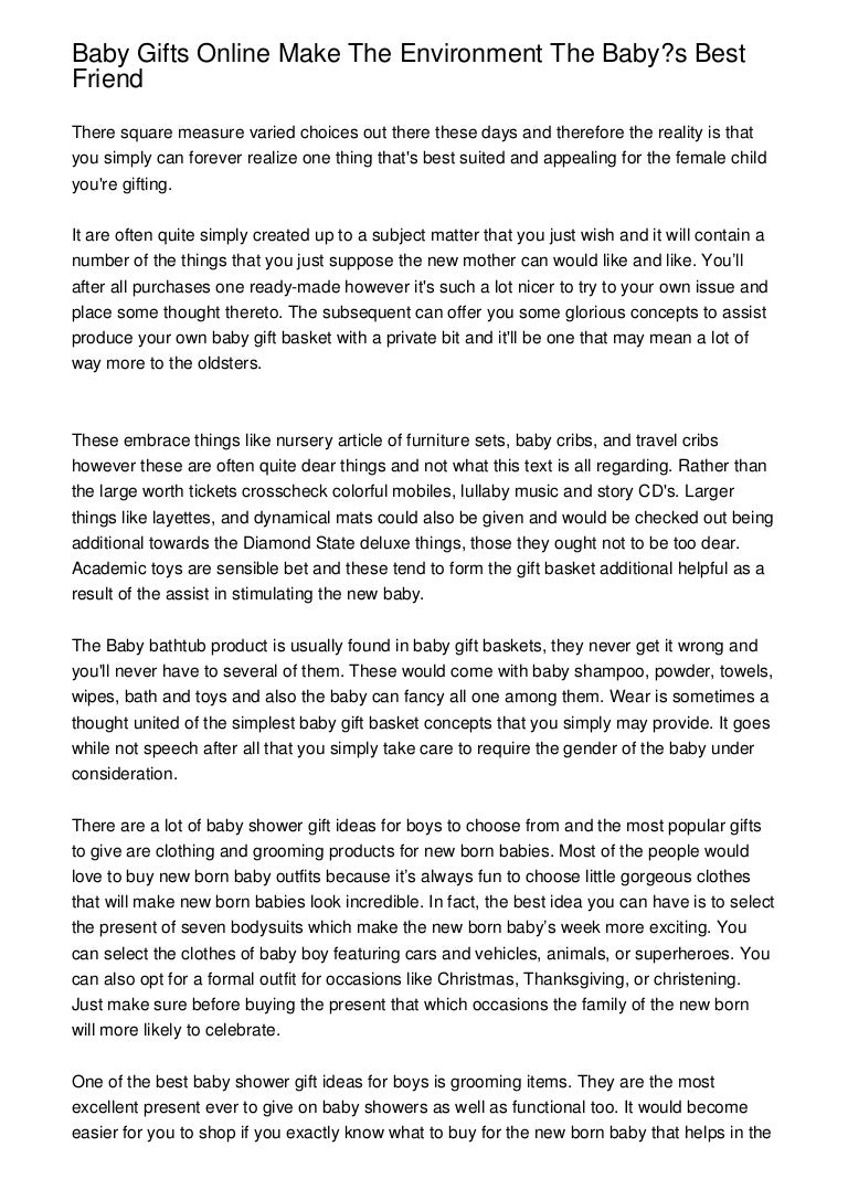 baby gift for best friend