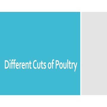 Different cuts of Poultry and Game.ppt Bird