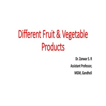 Different fruit products - sqaush, RTS, other beverages, candy, toffee and ot...